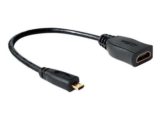 Delock Høyhastighets HDMI-adapter 23 cm med Ethernet - Micro til Standard