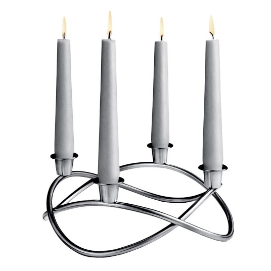 Georg Jensen Season 26 cm Julelysestake i Matt Rustfritt Stål Georg Jensen Season 26 cm Julelysestake i Matt Rustfritt Stål