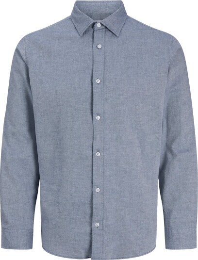 Jack & Jones Jjefield Melange Shirt Ls Sn Blue S Jack & Jones Jjefield Melange Shirt Ls Sn Blue S