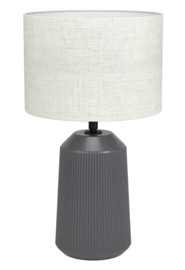 MS Capalbio Bordlampe E27 Grå Lin Skjerm MS Capalbio Bordlampe E27 Grå Lin Skjerm