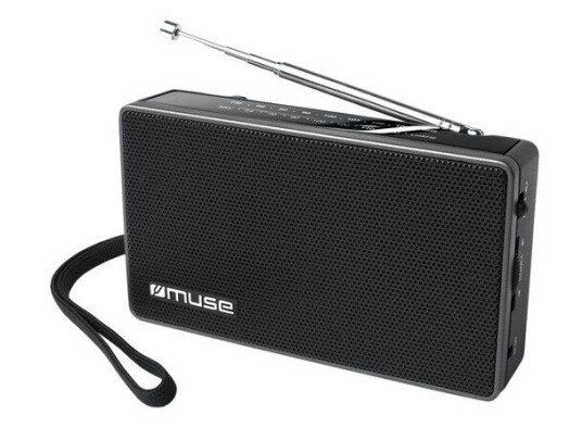 Muse M-030 R Bærbar FM/MW Radio med Klokkeradio, Sort Muse M-030 R Bærbar FM/MW Radio med Klokkeradio, Sort