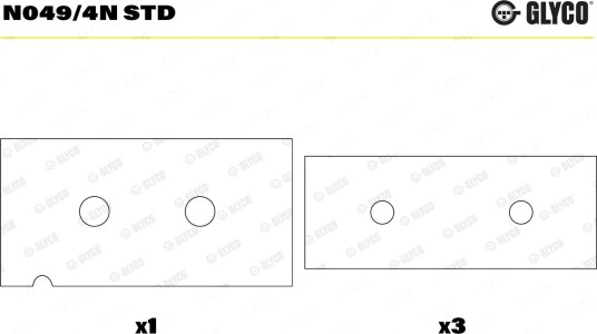 Kamaksellager GLYCO N049/4N STD