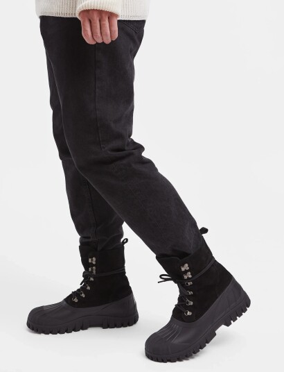 Stutterheim Patrol Boot Black Suede Black 43