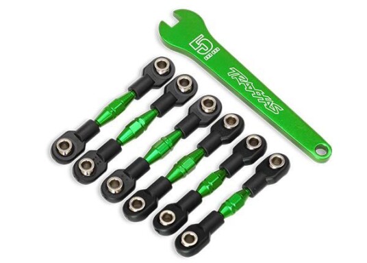 Traxxas 8341G Turnbuckles Front and Rear Alu Green set Traxxas 8341G Turnbuckles Front and Rear Alu Green set