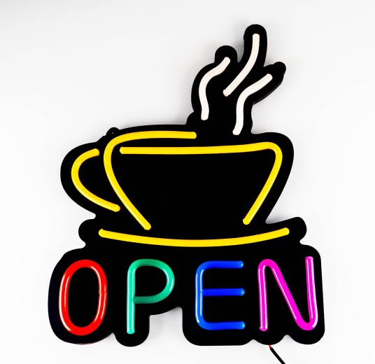 Neonskilt Coffee Open Neonskilt Coffee Open