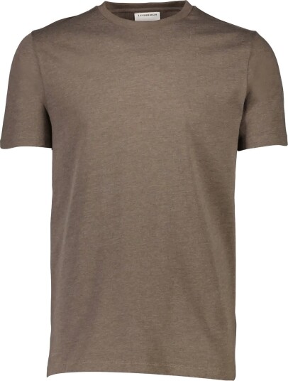 Lindbergh Basic Tee S/S DK BROWN MEL M