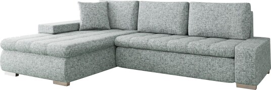 Cerys Sovesofa med sjeselong 4 seter   Grå