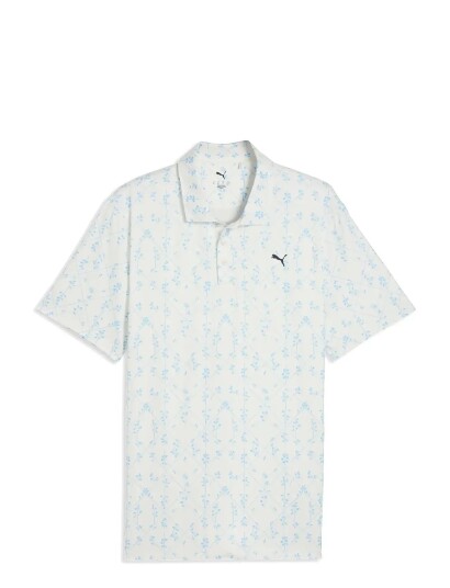 PUMA Golf Cloudspun Argyle Bloom Polo Lc White M
