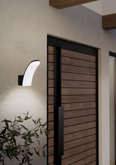 Eglo Laconella E Utendørs Vegglampe L70 H180 1200 Lm Ip44 Sort