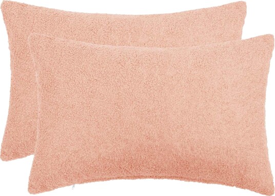 vidaXL Putetrekk 2 pcs HEERLEN Rosa 50 x 80 cm Bouclé