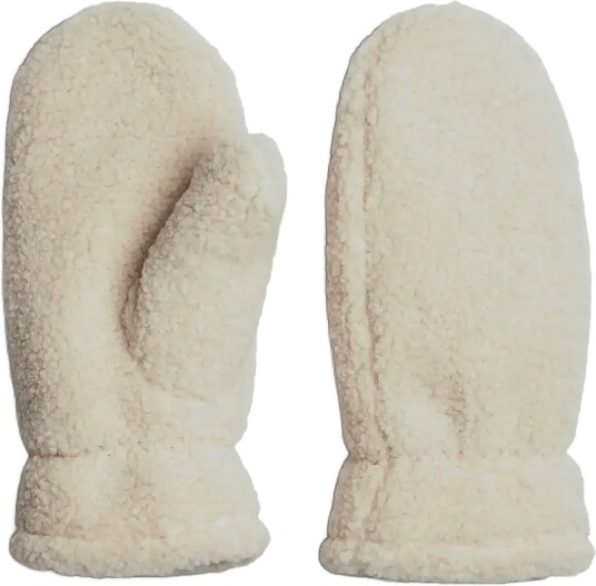 Pieces Pcnetty Teddy Mittens Bc - WHITE PEPPER - S/M