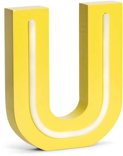 POPP Bokstavlampe U Gul POPP Bokstavlampe U Gul