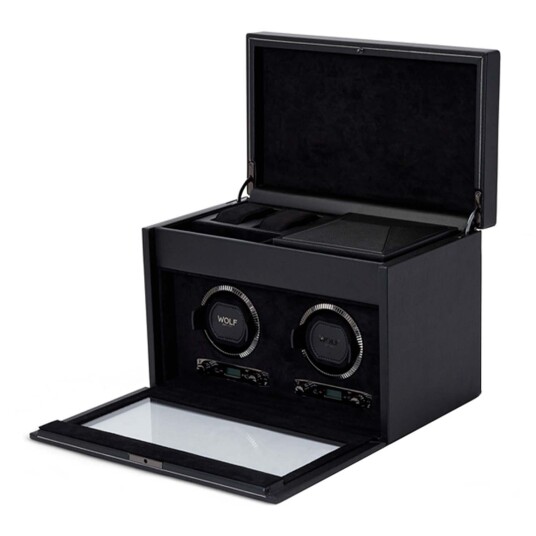 Wolf British Racing Green Watch Winder 1 klokke Svart Kunstskinn 792202 - Unisex - Synthetic leather Wolf British Racing Green Watch Winder 1 klokke Svart Kunstskinn 792202 - Unisex - Synthetic leather