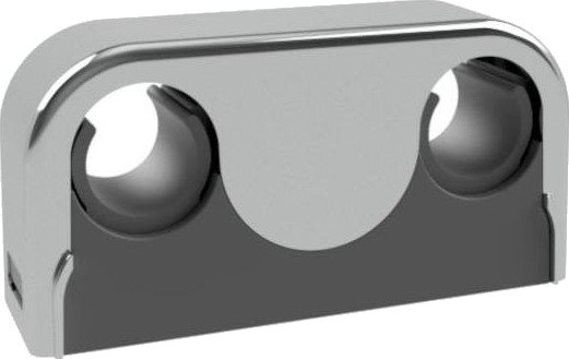Purus Clip Rørklemme dobbel, Ø12/15/16 Krom, Installasjon