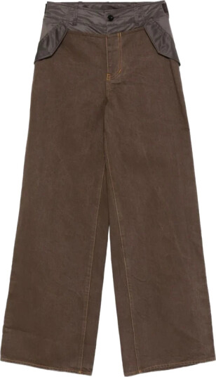Sacai Dame Jeans Brun L,