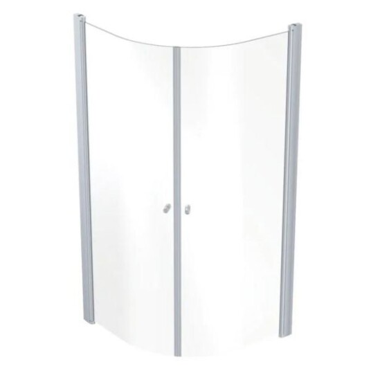 Ifö Showerama 10-4 Dusjhjørne aluminium/klart glass 800 x 800 cm, Baderom