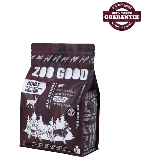 Zoo Good Hjortekjøtt Hundefôr Sensitive All Breed 2 kg
