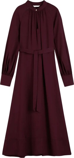 Tommy Hilfiger Fem Fluid Ls Midi Dress DEEP BURGUNDY 34 Tommy Hilfiger Fem Fluid Ls Midi Dress DEEP BURGUNDY 34