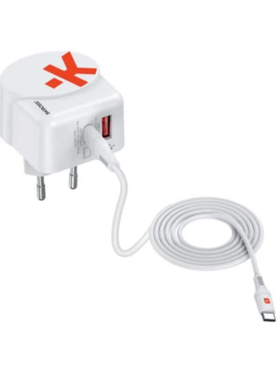 Skross 65W Euro USB-lader med C til C-kabel Mobillader Skross 65W Euro USB-lader med C til C-kabel Mobillader