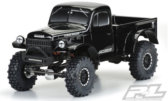 Pro-Line 349918 1946 Dodge Power Wagon Tough-Color Black Body