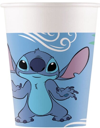 8 stk Pappkrus 200 ml Stitch og Angel 8 stk Pappkrus 200 ml Stitch og Angel