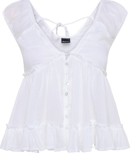 Gina Tricot Peplum Top White M