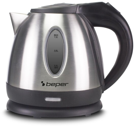 Beper P101BOL001 Elkedel 1630W 1,2L Svart StÃ¥l