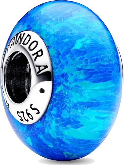 Pan Jewelry Charms i 925 sølv med havblå farge