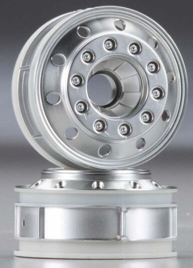 Tamiya 56517 Metal-Plated Front Wheels 22mm Width Matte Finish