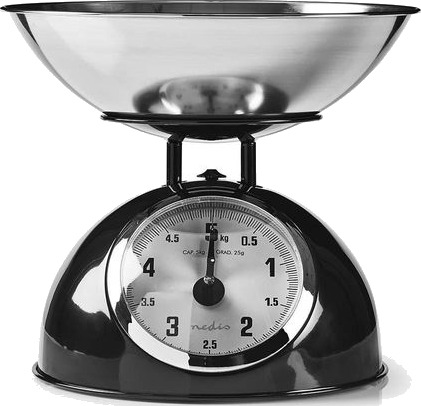 Nedis Kjøkken Scales | Analog | Rustfritt Stål | Avtakbar bolle | Sort Nedis Kjøkken Scales | Analog | Rustfritt Stål | Avtakbar bolle | Sort