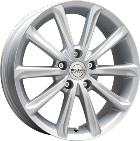Mega Wheels Virgo Silver 6.5 x 16 CB73,20 ET47 5/108 6.5 x 16