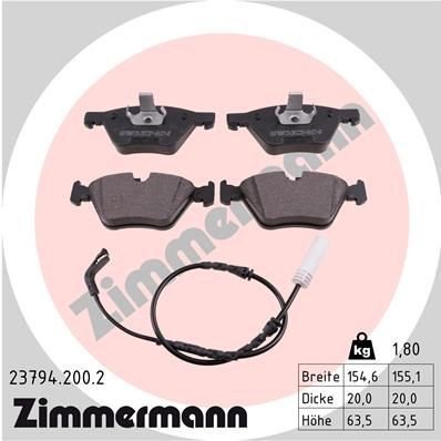 Bremseklosser ZIMMERMANN 23794.200.2 Bremseklosser ZIMMERMANN 23794.200.2