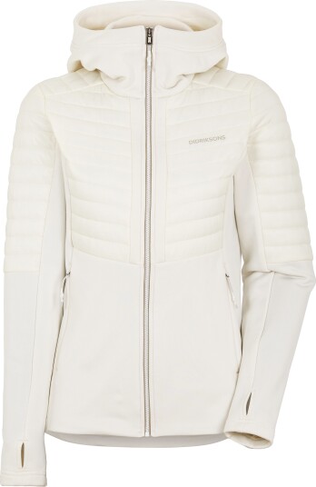 Didriksons Women's Annema Full Zip 6 Shell White 46, Shell White