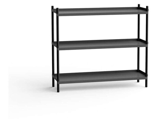 NINE - Bolt Shelving 1000 3 Shelves Black Anthracite NINE