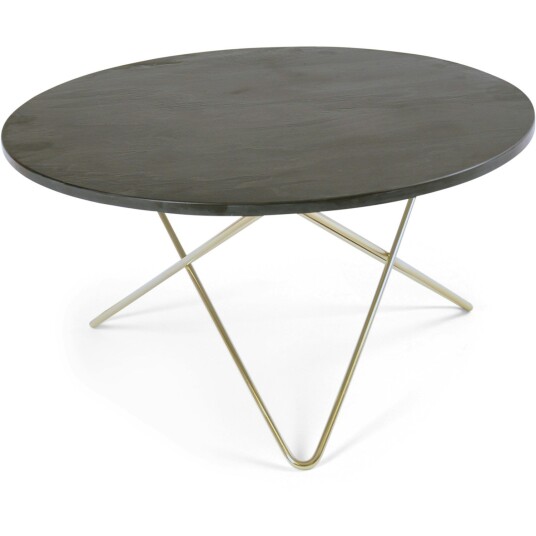 Ox Denmarq O Table Sofabord Ø80 cm Messing/Rustikk Skifer