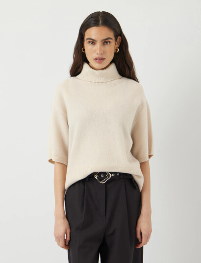 YAS Yasemila 2/4 Wool Knit Pullover S. Noos Cream XS YAS Yasemila 2/4 Wool Knit Pullover S. Noos Cream XS