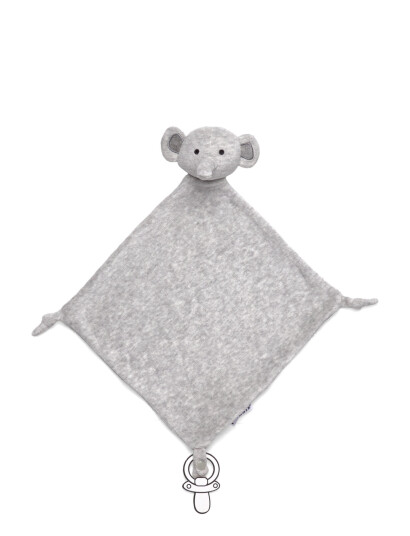 Geggamoja Velour Blanket Grey Elephant - Grey - ONE SIZE Geggamoja Velour Blanket Grey Elephant - Grey - ONE SIZE