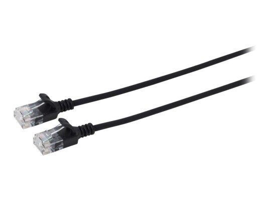 MicroConnect Cat6A Nettverkskabel 25 cm RJ-45 Svart