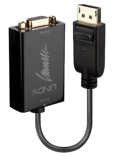 LINDY DisplayPort to VGA Adapter - ekstern videoadapter - svart