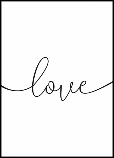 Love Line Art Plakat Plakat / 100x150cm