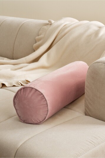Ellos Home Pølle Nora Cylinder i fløyel Rosa