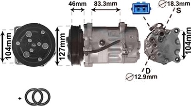 VAN WEZEL 5800K050 AC-kompressor VAN WEZEL 5800K050 AC-kompressor