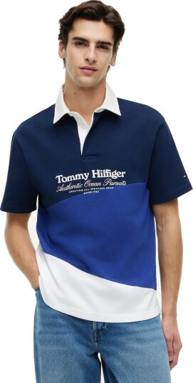 Tommy Hilfiger Graphic Colorblock Classic Polo Navy XXL Tommy Hilfiger Graphic Colorblock Classic Polo Navy XXL