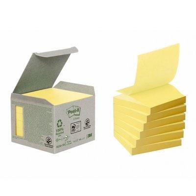 3M Post-it Z-Klistrelapper 76x76 recycled gul 6 3M Post-it Z-Klistrelapper 76x76 recycled gul 6