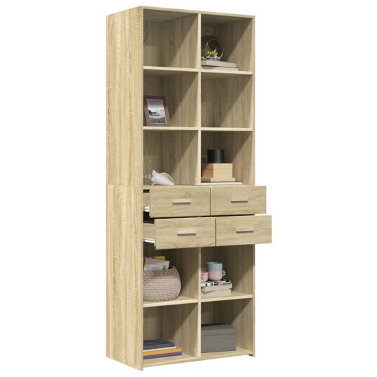 Highboard sonoma eik 70x42,5x185 cm konstruert tre 8721102655531