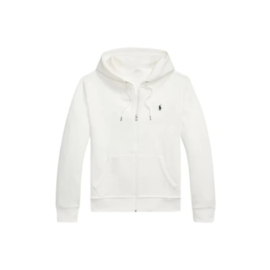Polo Ralph Lauren Double-Knit Full-Zip Hoodie - White - L