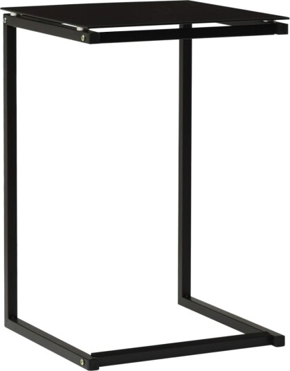 vidaXL Sidebord svart 40x40x60 cm herdet glass