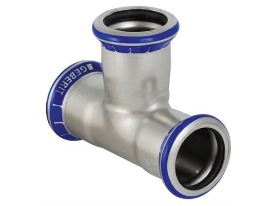 Geberit Mapress Syrefast T-rør 42x18mm med Pressindikator til Sanitær og Industribruk Geberit Mapress Syrefast T-rør 42x18mm med Pressindikator til Sanitær og Industribruk