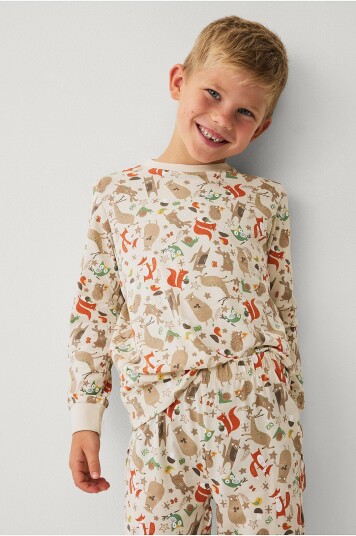 Ellos Collection Pyjamas med trykk Beige