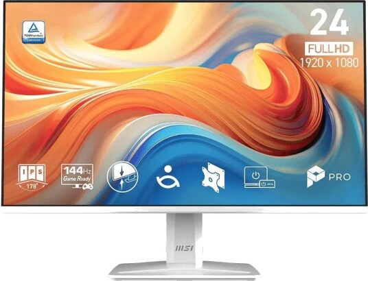 Msi Pro Mp243w E14, 60,5 Cm (23.8"), 1920 X 1080 Piksler, Full Hd, Lcd, 45 Ms, Hvit